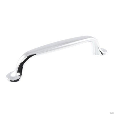 Elongated furniture handle 7032 96 Polished chrome