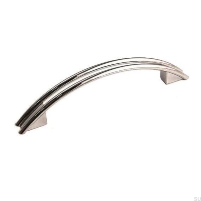 Elongated furniture handle 4748 Polished chrome