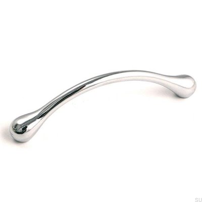 Elongated furniture handle 4446 96 Polished chrome