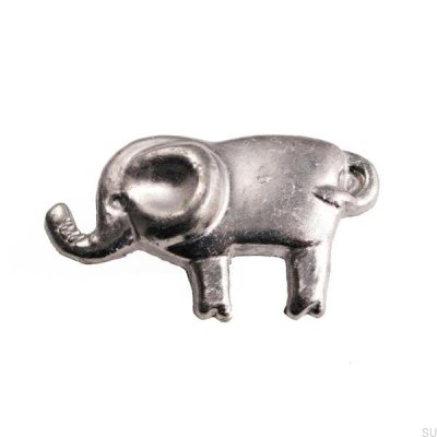 Furniture knob Elefant Elephant Polished nickel