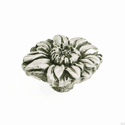 Furniture knob Blomma Tin varnished