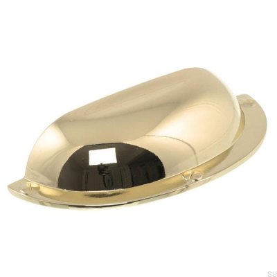 Shell furniture handle 3 158 64 Polished gold