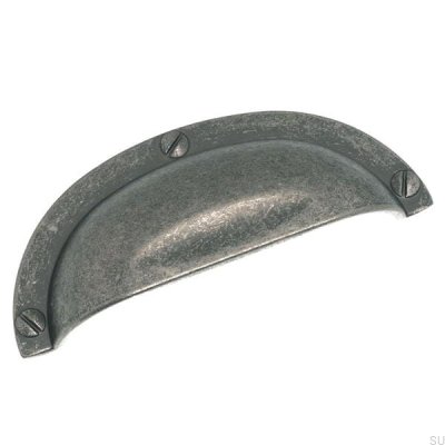 Shell furniture handle 3 158 64 Antique black