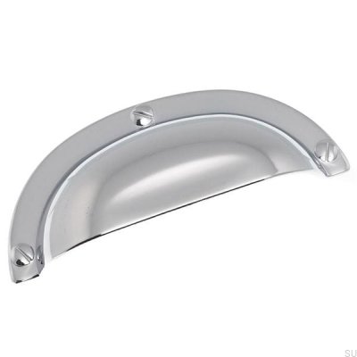 Shell furniture handle 3 158 64 Polished chrome