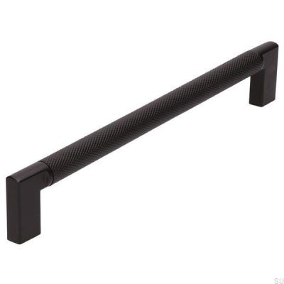 Elongated furniture handle 2457 192 Metal black