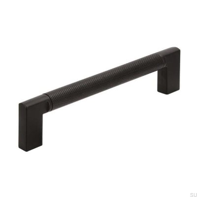 Elongated furniture handle 2457 128 Metal black