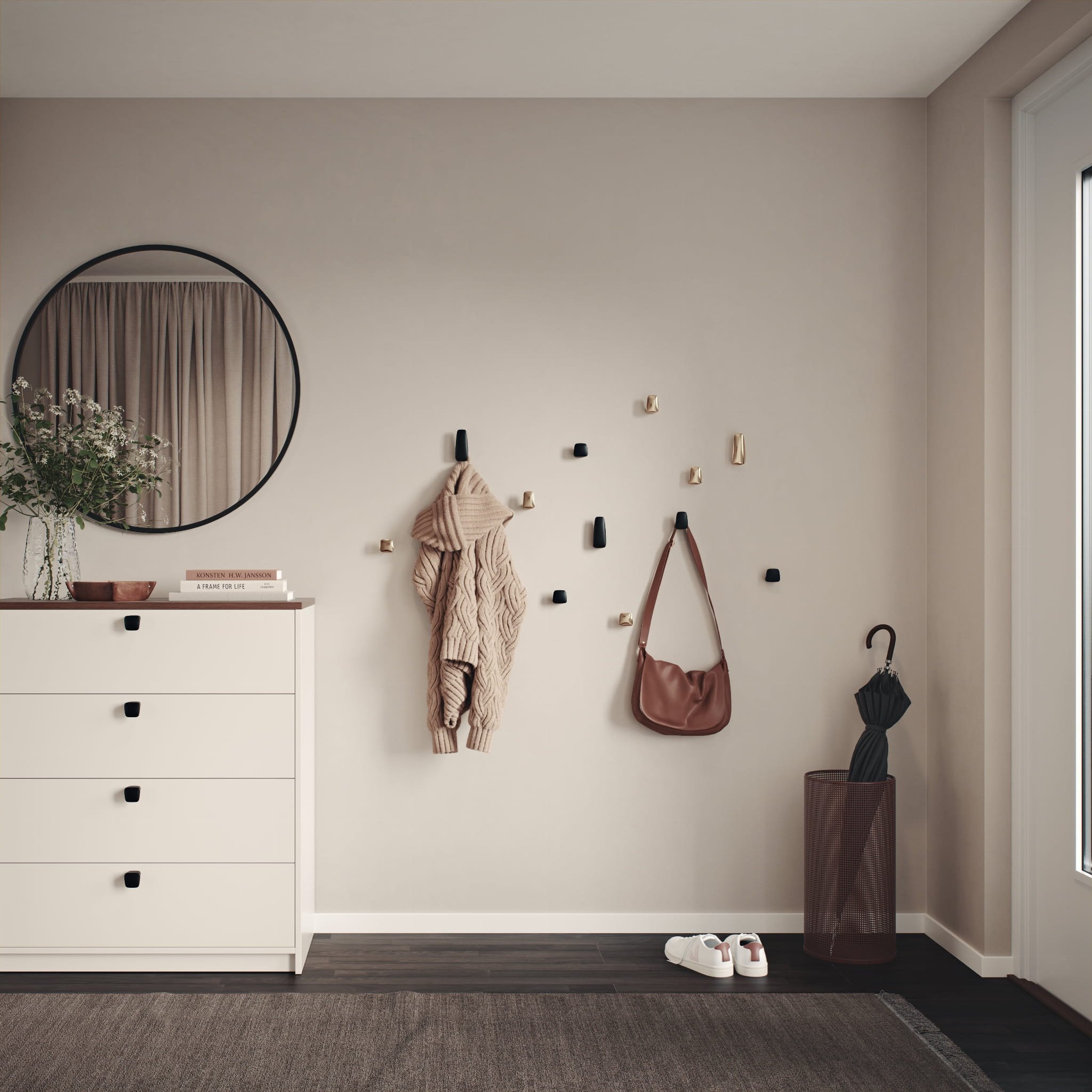 Zdjecie wieszaka MF 2 zlotego na scianie