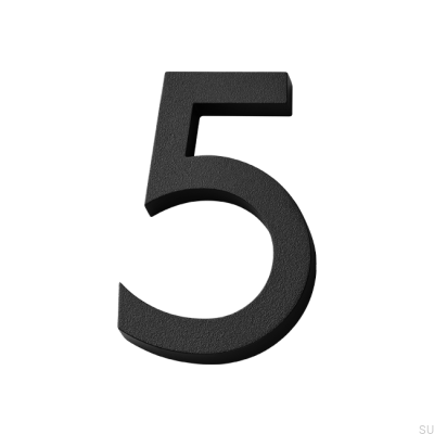 Modern house number large number 5 Aluminum