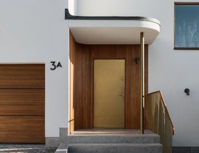 Modern house number, small digit 9 Aluminum