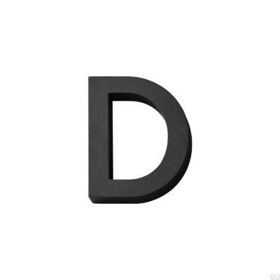 Modern house numbering Small Letter D Aluminum