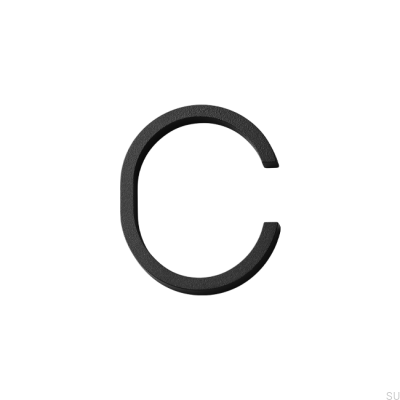 House numbering capital letter C Aluminum