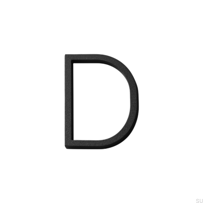 House numbering capital letter D Aluminum