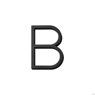 House numbering small letter B Aluminum