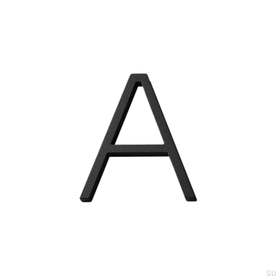 House numbering lowercase A Aluminum