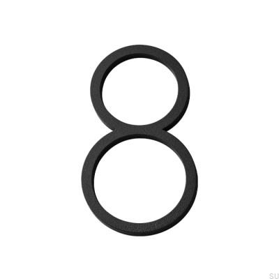 House number small digit 8 Aluminum