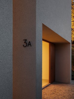 House number small digit 3 Aluminum