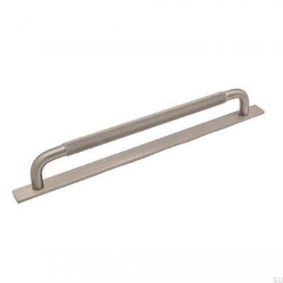 Oblong furniture handle with washer Helix 224 Aluminum Silver 