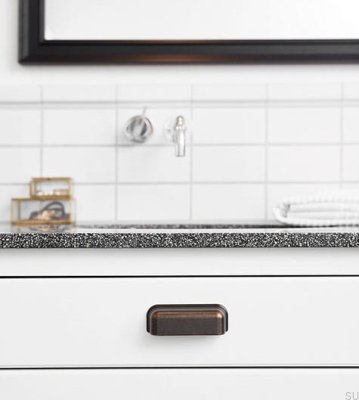 Port 96 Metal Antique Bronze Shell Furniture Handle