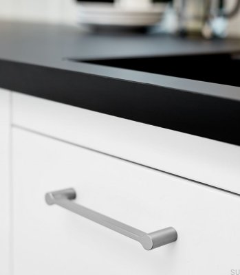 Scope 160 Metal Silver Elongated Furniture Handle