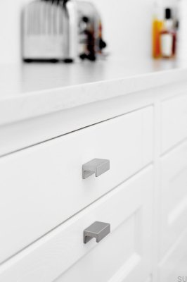 Station 32 Aluminum Silver Elongated Furniture Handle