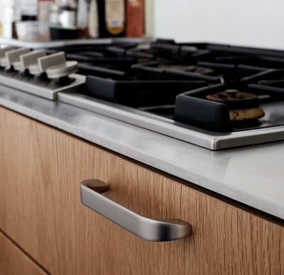 Tangerine 128 Aluminum Silver Elongated Furniture Handle