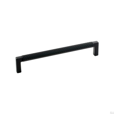 Elongated furniture handle Track 160 Metal black