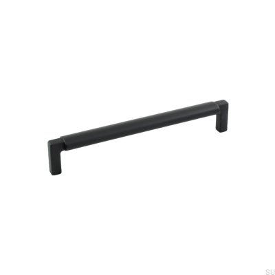 Lengthwise furniture handle Lecco 160 Metal black