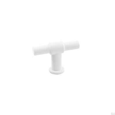 Furniture knob T-Bar T-Type Metal, white