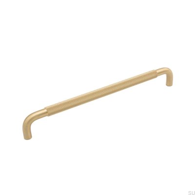 Elongated furniture handle Helix 224 Gold Brushed