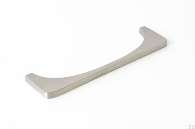 Bridge 128 oblong furniture handle Brushed stainless steel