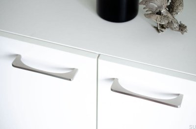 Bridge 128 oblong furniture handle Brushed stainless steel