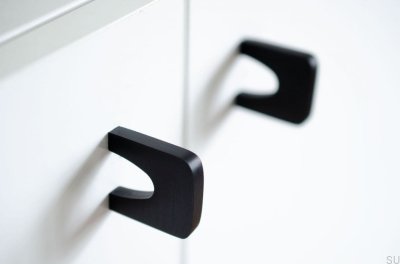 Furniture knob Bridge 32 Aluminum black