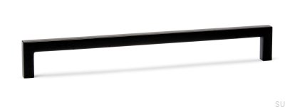 Elongated furniture handle U 0056 320 Metal black