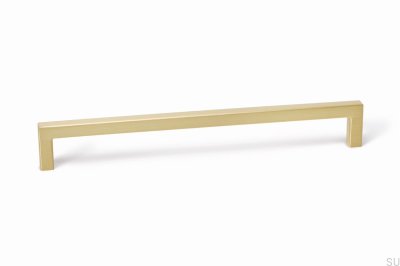 Elongated furniture handle U 0056 192 Brushed gold