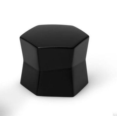 Coffee Pot furniture knob, metal, black