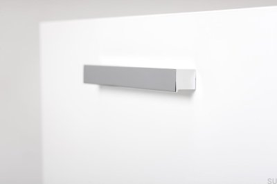 Lengthwise furniture handle Step 480 Polished chrome