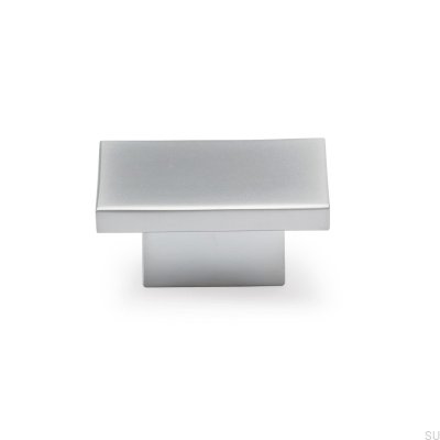 Square 16 furniture knob Matt chrome