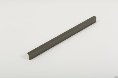 Angle 600 furniture elongated handle. Aluminum gray