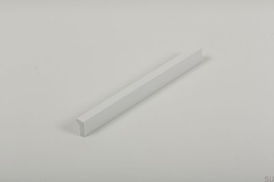 Angle 400 oblong furniture handle. Aluminum, white