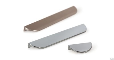 Long furniture handle Nick 32 Polished chrome