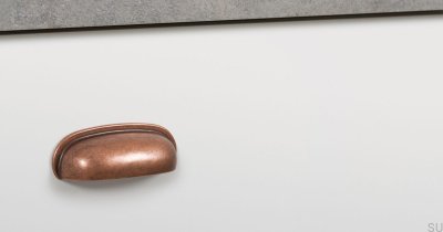 Aura 64 shell furniture handle Antique copper