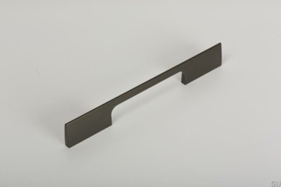 Peak 250 oblong furniture handle Aluminum dark silver