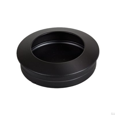 Recessed furniture handle Tap 60 Black metal