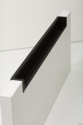 Hexxa 200 recessed furniture handle. Aluminum black