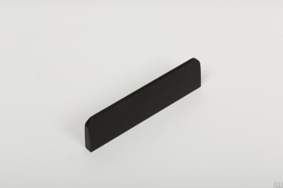 Peak 64 elongated furniture handle, brushed black aluminum