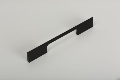 Peak 192 elongated furniture handle, brushed black aluminum