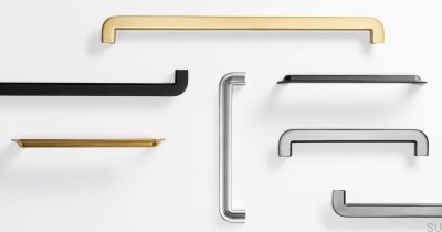 Nice 160 gold brushed oblong furniture handle