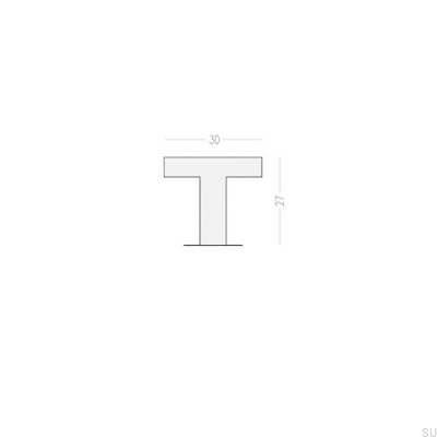 Nena M Aluminum Black furniture knob