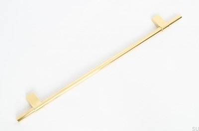 Line Big 342 oblong furniture handle. Polished Brass. Unpainted