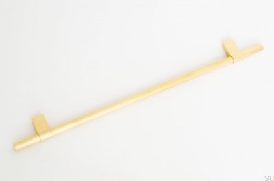 Line Big 342 elongated furniture handle. Brass, Brushed, Untreated
